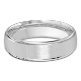 6 MM Modern Mens Wedding Band in White Gold (MDVB0755)
