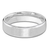 6 MM Modern Mens Wedding Band in White Gold (MDVB0777)