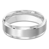 7 MM Modern Mens Wedding Band in White Gold (MDVB0799)