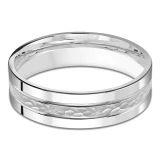 6 MM Modern Mens Wedding Band in White Gold (MDVB0830)