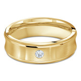 7 MM Diamond Mens Wedding Band in Yellow Gold (MDVB0853)