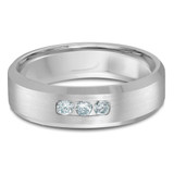 6 MM Diamond Mens Wedding Band in White Gold (MDVB1038)