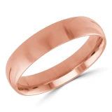 5 MM Comfort Fit Classic Womens Wedding Band in Rose Gold (MDVBC0001-5MM-R)