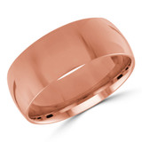 7 MM Comfort Fit Classic Womens Wedding Band in Rose Gold (MDVBC0001-7MM-R)