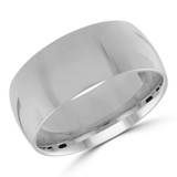 9 MM Comfort Fit Classic Womens Wedding Band in White Gold (MDVBC0001-9MM-W)