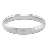 3 MM Comfort Fit Classic Mens Wedding Band in White Gold (MDVBC0002-3MM-W)