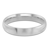 4 MM Comfort Fit Classic Mens Wedding Band in White Gold (MDVBC0002-4MM-W)