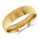 6 MM Comfort Fit Classic Mens Wedding Band in Yellow Gold (MDVBC0002-6MM-Y)