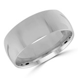 7 MM Comfort Fit Classic Mens Wedding Band in White Gold (MDVBC0002-7MM-W)