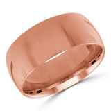 9 MM Comfort Fit Classic Mens Wedding Band in Rose Gold (MDVBC0002-9MM-R)