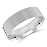 6 MM Classic Womens Wedding Band in White Gold (MDVBC0003-6MM-W)
