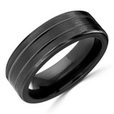 6 MM Alternative Mens Wedding Band in Black Cobalt (MDVBA0006)