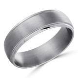 6 MM Alternative Mens Wedding Band in Grey Tantalum (MDVBA0019)