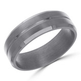 7 MM Alternative Mens Wedding Band in Grey Tantalum (MDVBA0025)