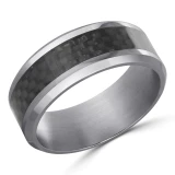 8 MM Alternative Mens Wedding Band in Grey Tantalum (MDVBA0026)