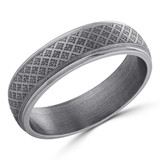 6 MM Alternative Mens Wedding Band in Grey Tantalum (MDVBA0028)