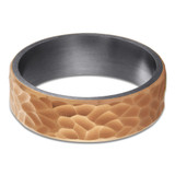 7 MM Alternative Mens Wedding Band in Rose Tantalum 14K Gold Plated (MDVBA0029)