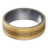 7 MM Alternative Mens Wedding Band in Yellow Tantalum 14K Gold Plated (MDVBA0032)