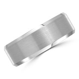 8 MM Alternative Mens Wedding Band in White Tungsten (MDVBA0042)