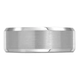 8 MM Alternative Mens Wedding Band in White Tungsten (MDVBA0042)