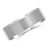 8 MM Alternative Mens Wedding Band in White Tungsten (MDVBA0042)