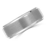 8 MM Alternative Mens Wedding Band in White Tungsten (MDVBA0043)