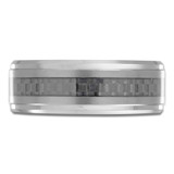 8 MM Alternative Mens Wedding Band in White Tungsten (MDVBA0046)