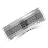 8 MM Alternative Mens Wedding Band in White Tungsten (MDVBA0046)