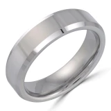 6 MM Alternative Mens Wedding Band in White Tungsten (MDVBA0048)