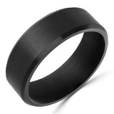 7 MM Alternative Mens Wedding Band in Black Tantalum (MDVBA0084)