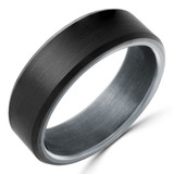 7 MM Alternative Mens Wedding Band in Black Tantalum (MDVBA0087)