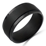 9 MM Alternative Mens Wedding Band in Black Tantalum (MDVBA0088)