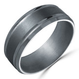 8 MM Alternative Mens Wedding Band in Grey Tantalum (MDVBA0094)