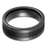 8 MM Alternative Mens Wedding Band in White Tungsten (MDVBA0102)