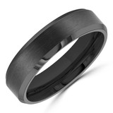 6 MM Alternative Mens Wedding Band in Black Tungsten (MDVBA0103)