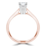 Round Lab Created Diamond Solitaire Engagement Ring in Rose Gold (MVSS1012-R)
