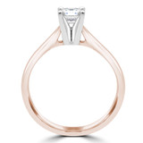 Princess Lab Created Diamond Solitaire Engagement Ring in Rose Gold (MVSS1013-R)