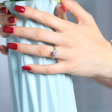 Round Lab Created Diamond Solitaire Engagement Ring in White Gold (MVSS1014-W)