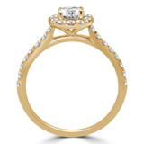 Round Lab Created Diamond Round Halo Engagement Ring in Yellow Gold (MVSS1033-Y)