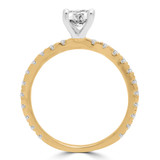 Round Lab Created Diamond Solitaire with Accents Engagement Ring in Yellow Gold (MVSS1034-Y)