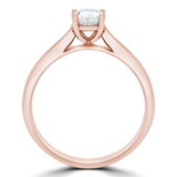 Round Lab Created Diamond Solitaire Engagement Ring in Rose Gold (MVSS1041-R)