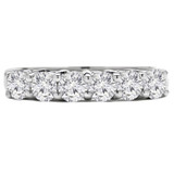 Round Lab Created Diamond Six-Stone Anniversary Wedding Band Ring in White Gold (MVSX1007-W)