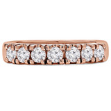 Round Lab Created Diamond Seven-Stone Anniversary Wedding Band Ring in Rose Gold (MVSX1008-R)