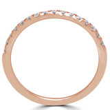 Round Lab Created Diamond Semi-Eternity Wedding Band Ring in Rose Gold (MVSXB1001-R)