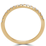 Round Lab Created Diamond Semi-Eternity Wedding Band Ring in Yellow Gold (MVSXB1001-Y)