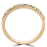 Round Lab Created Diamond Semi-Eternity Wedding Band Ring in Yellow Gold (MVSXB1002-Y)
