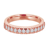 Round Lab Created Diamond Semi-Eternity Wedding Band Ring in Rose Gold (MVSXB1003-R)