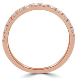 Round Lab Created Diamond Semi-Eternity Wedding Band Ring in Rose Gold (MVSXB1004-R)