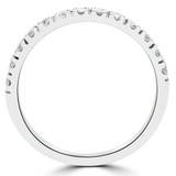 Round Lab Created Diamond Semi-Eternity Wedding Band Ring in White Gold (MVSXB1004-W)