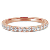 Round Lab Created Diamond Semi-Eternity Wedding Band Ring in Rose Gold (MVSXB1005-R)
